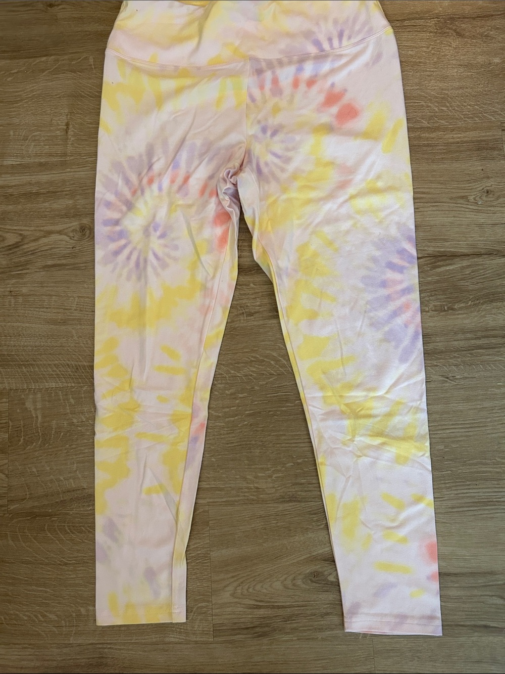 Style & Co. Women’s Pastel Tie-Dye Leggings in Yellow, Pink & Purple